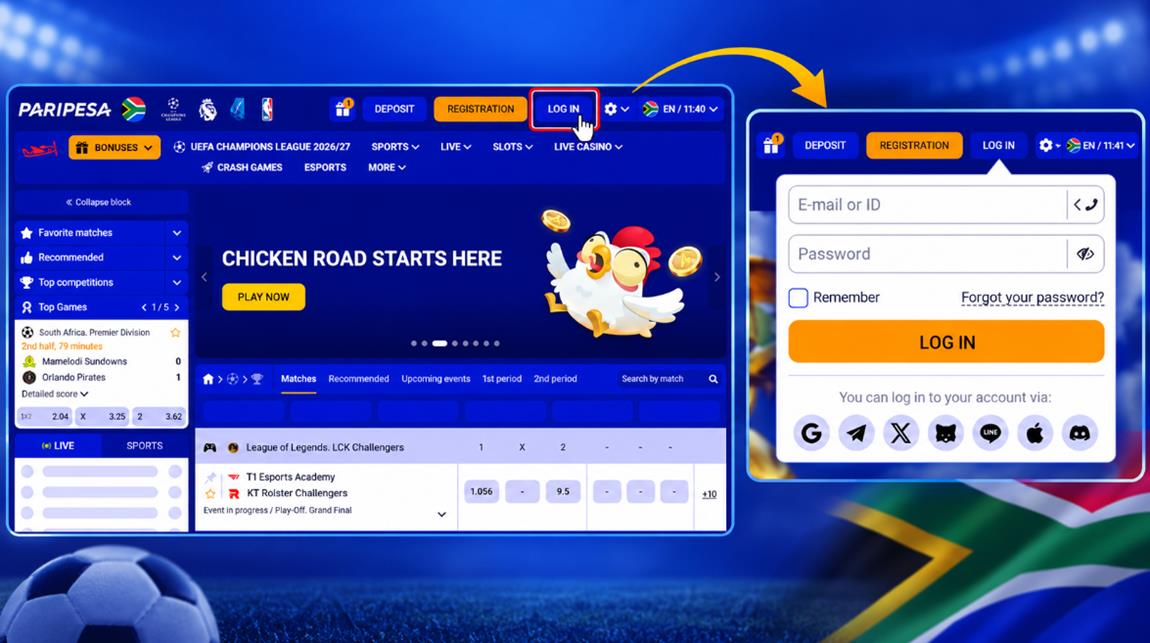 PariPesa login South Africa